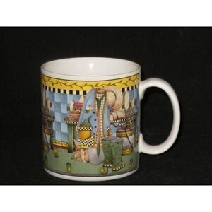 Sakura Garden‎ Vignette Debbie Mumm Coffee Mug Hat Coat Rabbit
